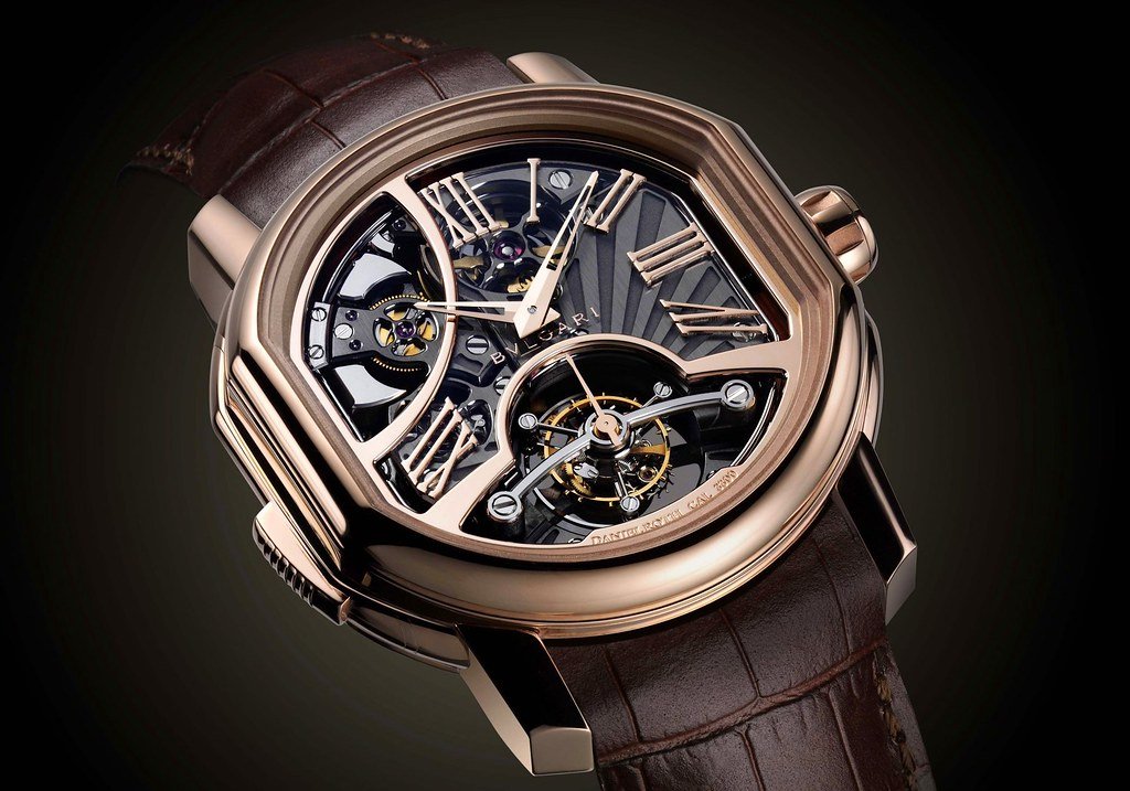 DEMO · Reloj esqueleto automático tono oro rosa